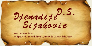 Đenadije Šijaković vizit kartica